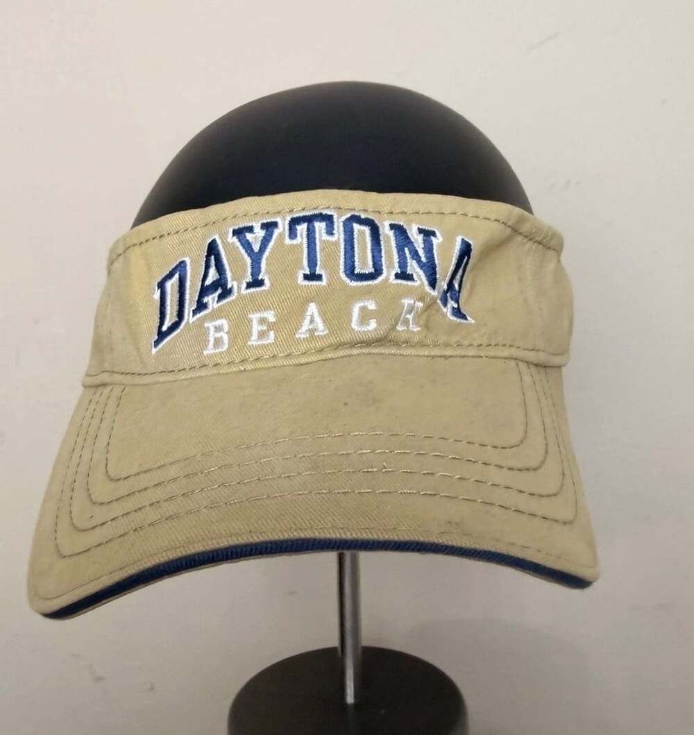 Sherry Resortwear Daytona Beach Visor Tan Cotton Adjustable